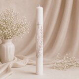 Krstne sveče z golobčkom in vejico v roza barvi KRSV 203-02 | Shoptok.si