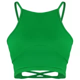 Trendyol tropical green halter neck bikini top