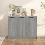 vidaXL Komoda siva sonoma 90,5x30x70 cm konstruiran les Cene