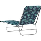  Sklopive ležaljke za sunčanje 2 kom čelik/tkanina uzorak lišća | shoptok.hr