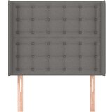  Vzglavje z ušesi temno sivo 103x16x118/128 cm blago, (20952380) | Shoptok.si
