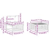 Set vanjskih sofa 8 kom. Prirodna i antracit | shoptok.hr