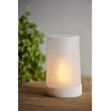 bijeli led svjetlosni ukras flame candle, visina 14,5 cm