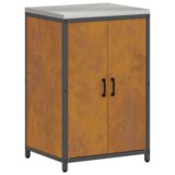 vidaXL Kuhinjski set za pohranu s policom s pohranom s vratima 3 pcs Rđa 210 x 50 x 92 cm | shoptok.hr