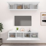  TV ormarići 4 kom bijeli 80 x 30 x 30 cm od konstruiranog drva Bijela | shoptok.hr