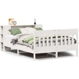  Krevet s regalom z knjige bez madraca bijeli 120x200cm borovina | shoptok.hr