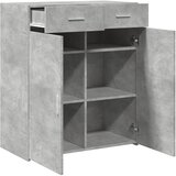  Komoda siva boja betona 80 x 42,5 x 93 cm od konstruiranog drva | shoptok.hr