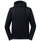 RUSSELL Black Unisex Sweatshirt Pure Organic High Collar Hooded Sweat Cene