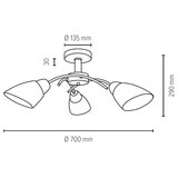  Spot-Light 8141374 - Plafonski luster VILETTA 3xE27/60W/230V | Eponuda.com