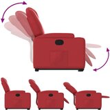  Naslanjač s funkcijo vstajanja rdeče umetno usnje | Shoptok.si