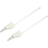 Merilni kabel [vtikač 4 mm - vtikač 4 mm] 0.75 m bele barve MSB-300 zložljiv drug v drugega, (20422688)