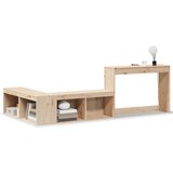 vidaXL Nočna omarica z mizo 222x107x75 cm trdna borovina, (21412852) Cene