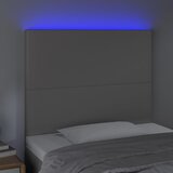  LED uzglavlje sivo 80x5x118/128 cm od umjetne kože | shoptok.hr