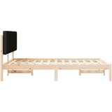  Posteljni okvir z oblazinjenim vzglavjem Črna 150 x 200 cm, (5000101857) | Shoptok.si