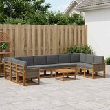  Set vanjskih sofa 11 kom. Prirodna i antracit | shoptok.hr