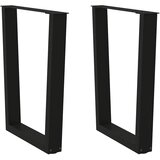  Noge za blagovaonski stol V-oblika 2 kom Crne 60 x (72-73,3) cm Čelik | shoptok.hr