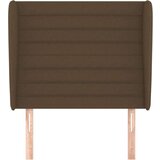  Uzglavlje s ušima tamnosmeđe 93x23x118/128 cm od tkanine | shoptok.hr