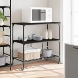  Kuhinjska kolica crna 100 x 50 x 95 m od konstruiranog drva | Eponuda.com
