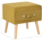  Noćni ormarići 2 kom boja senfa 40 x 35 x 40 cm baršunasti | shoptok.hr
