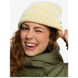 Roxy Light Yellow Women's Ribbed Beanie Ozalee - Women