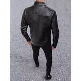 DStreet Black men's leather jacket TX4078 | ePonuda.com