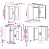  Set kuhinjskih ormarića od 4 dijela "Porto" od hrasta Sonoma, inženjerski drvo | shoptok.hr