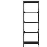  Regal za knjige s 5 razina crni 59x35x171 cm konstruirano drvo | shoptok.hr