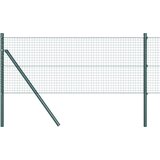 vidaXL varjena žična ograja s 13 podporami Zelena 0.5x50 m Jeklena, (22110986) | Shoptok.si