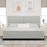  s opruga kutije Svjetlosiva 200 x 200 cm Baršun | shoptok.hr