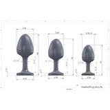 Dorcel Geisha Plug Diamond L - analni dildo od bijelog kamena (crni) | shoptok.hr