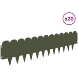  Ograda oko Travnjaka 20 kom. 103 x 25 cm Čelik Maslinastozelena | shoptok.hr