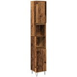 Maison Chic Kopalniška omarica - Kopalniški kabinet starinski les 30x30x190 cm inženirski les, (21794889) Cene