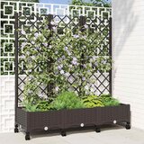  Vrtni saksija s rešetkom i kotačima Smeđa 120 x 40 x 131,5 cm Cijene