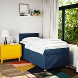 vidaXL Box spring postelja z vzmetnico modra 80x200 cm blago, (21291690) | Shoptok.si