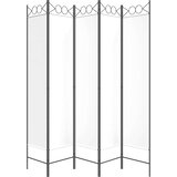 vidaXL Sobna pregrada s 5 panela bijela 200 x 200 cm od tkanine | shoptok.hr