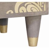 vidaXL Nočna omarica s predalom Siva 40 x 33 x 46 cm trden mangov les | Shoptok.si