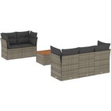 vidaXL 6-dijelni set vrtnih sofa od poliratana s jastucima sivi | shoptok.hr
