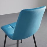 Bessagi Home stol ria, barve petroleja, žamet | Shoptok.si