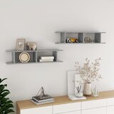 Maison Chic 2 kosi Stenske Police - Viseče police betonsko siva 90x18x20 cm iverna plošča, (21793564) | Shoptok.si