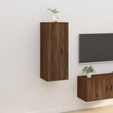 The Living Store Stenska TV omarica rjav hrast 40x34,5x100 cm - Stenska TV Omarica, (21375305) Cene