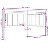  Uzglavlje za krevet boja meda 186 x 4 x 100 cm masivna borovina | shoptok.hr