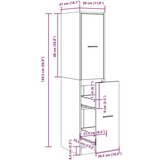 vidaXL Lekarniška omara dimljeni hrast 30x41x144,5 cm inženirski les | Shoptok.si