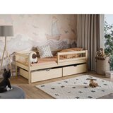  Drveni dječji krevet EDI s ladicom - svijetlo drvo - 190x90 cm - Madrac PE pjena 8 cm-spužvasti madrac | shoptok.hr