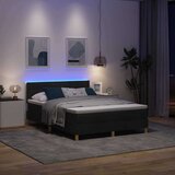  LED Box Spring Krevet s madracem Crna 140 x 190 cm tkanina | shoptok.hr