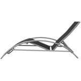  Ležaljka za sunčanje aluminijska crna | shoptok.hr
