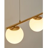 Kave Home Bela/v zlati barvi kovinska viseča svetilka s steklenim senčilom Brisia – | Shoptok.si