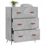  Komoda siva boja betona 69,5 x 34 x 90 cm od konstruiranog drva Slike