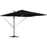 vidaXL Cantilever Roma nadstrešek z LED črn 286x285x270 cm aluminij | Shoptok.si