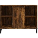 vidaXL Omarica za umivalnik dimljen hrast 80x33x60 cm inženirski les | Shoptok.si