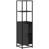 vidaXL Visoka ploča crna 35,5x35x139 cm Konstruirano drvo i metal | shoptok.hr